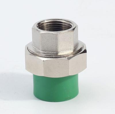 China Hot& High quality plumbing female thread ppr female pipe union cold water pipe connection PPR material fitting union for sale