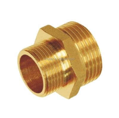 China Hot& High Quality Brass Reducer Nipple Cold Water Pipe Connection Nipple Pipe Fitting Pipe Fitting Brass Reducer for sale