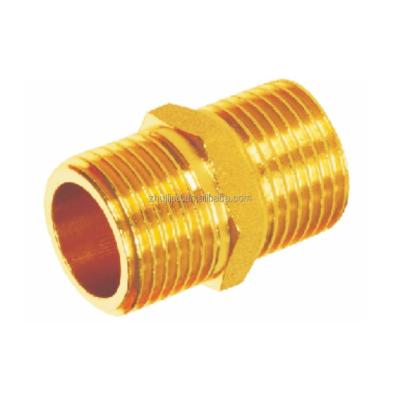 China Hot& Fitting Brass Nipple Cold Water Pipe Connection Brass Nipple Pipe High Quality Plumbing Material for sale