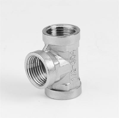 China Hot& High quality stainless material plumbing fitting cold water pipe connection tee/iron pipe ss/iron tee for sale