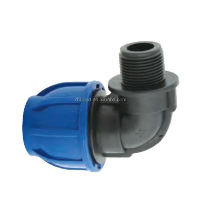 China Hot& High Quality Plumbing Male Pipe Connection HDPE Male Elbow Pe Male Fitting Cold Water Pipe Elbow for sale