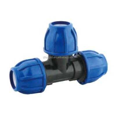 China Hot& High quality plumbing cold water pipe connection hdpe tee pipe fitting pe material tee for sale