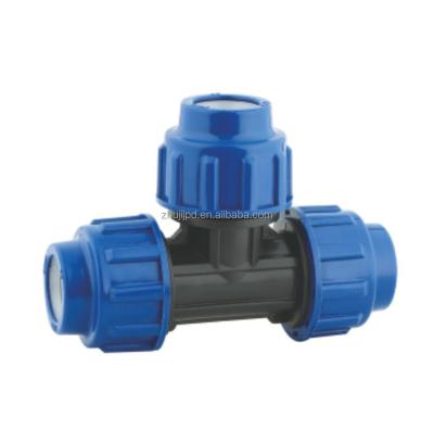 China Hot& High cold water pipe connection HDPE super quality plumbing pipe fittings pe material tee 25mm for sale