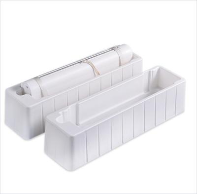 China Cosmetic Disposable Colorful PVC PET Flocking Rectangle Plastic Blister Packaging Tray For Cosmetic for sale