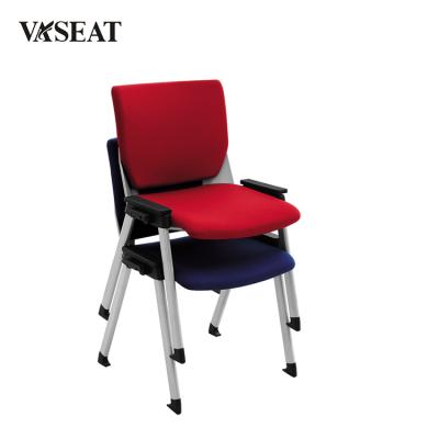 China Stackable Chair Comfortable Durable Adjustable Arms Office Stackable Chair For Meeting Room for sale