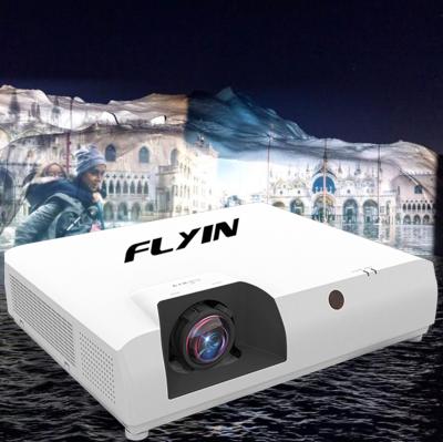 China Flyin E7 4K Laser Short Throw Projector 3840x2160 3LCD 7500 ANSI Digital Zoom for Outdoor Business Education US Plug for sale