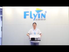 FLYIN 7000Lm Large Venue Projector WXGA Keystone Correction FCC