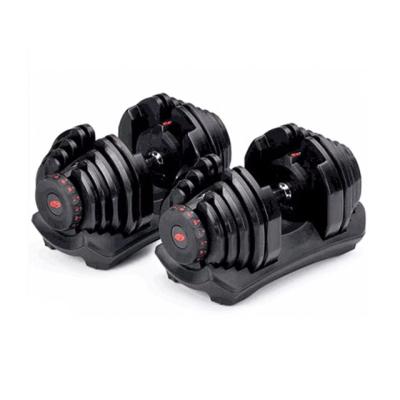 China Dumbbell 24kg 32kg Plated Adjustable Strength Training Fitness Dumbbell 52.5lb For Sale for sale