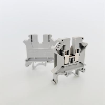 China Power Industry Brass Screw Rack UK5N Din Rail Screw Terminal Block for sale