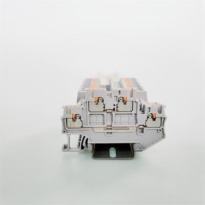 China Power Industry JNBN Spring Terminal Block Product Push In Straight Type Spring Ground PTTB1.5 Pluggable for sale