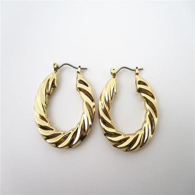 China FASHIONABLE 18k Gold Plated Hoop Earring Gold Earring Designs for sale