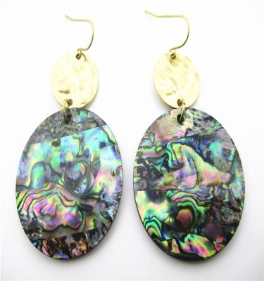 China TRENDY gold plating metal with abalone shell earring for sale