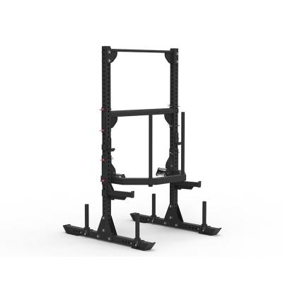 China Eco-friendly Strength Training Squat Rack Multi Functional Home Gym Half Power Rack Machine Fitness Equipment for sale