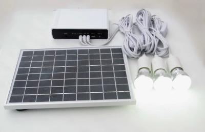 China 20W/14AH Li-ion lithium battery solar home power system with LED 3W bulbs switch cable for sale