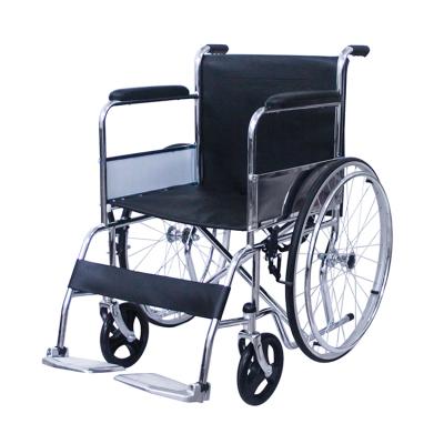 China STW01-A Standard Economy Economy Steel Wheelchair Manual Steel Wheelchair Standard Hospital Folding Cheap Wheelchairs For Sale for sale