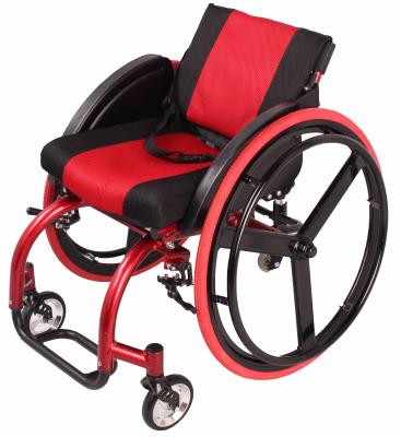 China Fashion sport aluminum alloy portable quick disassembly shock absorption leisure strong comfortable type wheelchair SW05L for sale