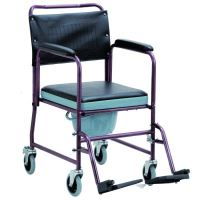 China Rehab Therapy Supplies Cheap Price Steel Lightweight Toilet Commode Wheelchair Bedpan Wheelchair Disabled CW10 Disabled for sale