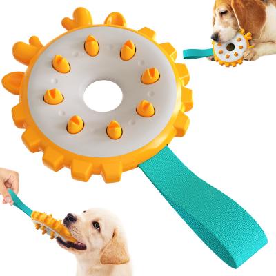 China Indestructible Natural Rubber Durable Durable Dental Care Toothbrush Dog Chew Toy for sale