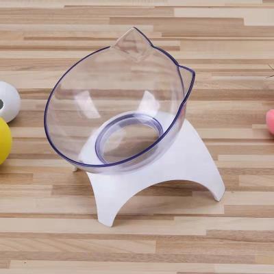 China Sustainable Hot Sale Double Cat Bowl Conductive Non-Slip Cat Bowl For Eating And Spilling for sale