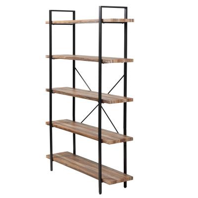 China Adjustable Easy Woodiness Stored 5 Layers Rack Iron Storage Family Shelf Shelves Storage Rack Shelving for sale