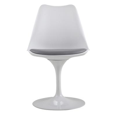 China (Other) Adjustable Swivel Tulip Side Chair for Kitchen and Dining Room with Cushioned Seat and Curved Backrest for sale