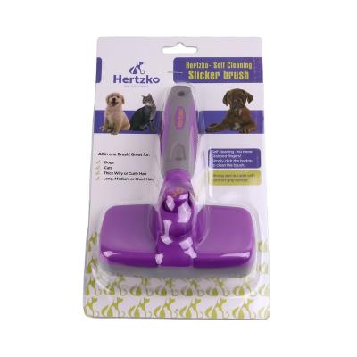 China High Reputation Sustainable Pet Groomer Grooming Hair Removal Self Cleaning Hair Pet Brush for sale