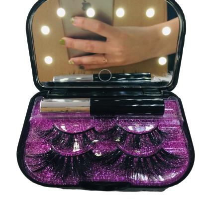 China Deeply New Design 2022 Glitter LED Light Mirror Case For Mink Lashes With Logo Custom Package Wholesale Price China Professional Seller for sale