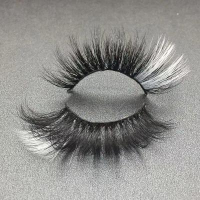 China Feather 25mm 2023 new colorful full strip eyelash mink fluffy tresluces lashes with wick cases and beauty glue with led light box for sale