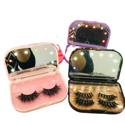 China Mix LED Customized Colorful Lashes Case With Own Logo Best Quality Lashes Strip Custom Brand Lashes Suitcase Package Private Label for sale