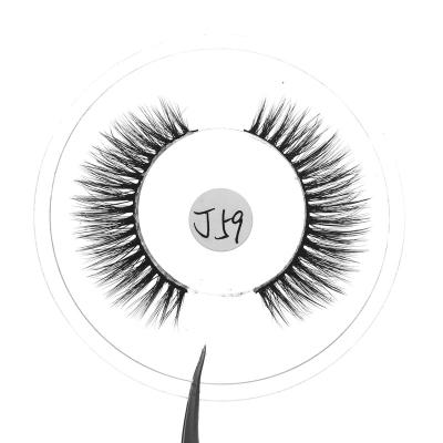 China Custom Eyelash 3d Thick Plastic Short Silk Case Mink Synthetic Fiber Eyelash Trays Eyelash Beauty Gathering Eyelash Packaging Box for sale