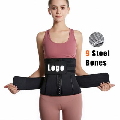 China 2021 Hot Sale XS-6XL Women Shapewear 2 Two Belts Tummy Sliming Corset Top Women's Shapers Latex Waist Trainer for sale