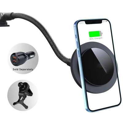 China Uniqe & Patent 15W Qi Fast Magnetic Wireless Charger Car Air Vent Phone Holder Mount for iPhone 12 13 pro Mini Max for sale