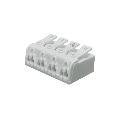 China PA66 94V-2 Openwise 923 Electrical Push Wire Connector Screwless Terminal Blocks 4 Pin for sale