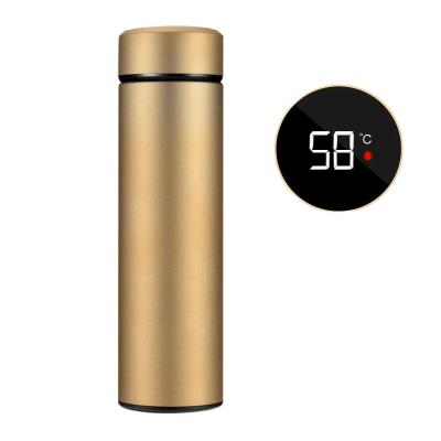 China PORTABLE Temperature Control 304 Stainless Steel Thermos Bottle With Display Intelligent Led Temperature Display Vacuum Flask 500ml for sale