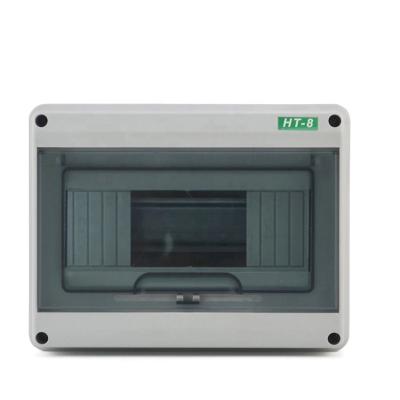 China ABS+PC HT-8 8 Way 200*155*95mm Class IP65 Waterproof PC ABS MCB Outdoor Flush Mount Distribution Box for sale