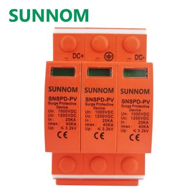 China Solar Photovoltaic DC System Protector SPD 3P 1000VDC 20kA-40kA PV Power System DC Surge Protection Device CE for sale