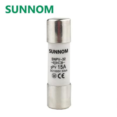 China Solar Power System SNPV-32 1000v 10a 12a 15a 16a 20a 25a 30a 32amp Solar Photovoltaic DC Fuse Link for sale