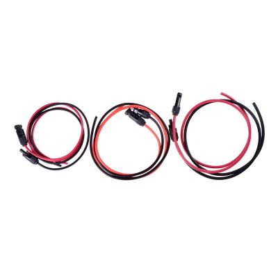 China Single Core Power Plant TUV 3 Meters 10awg Solar Cable And 6mm Black And Red Wire Cable PV Connectors for sale