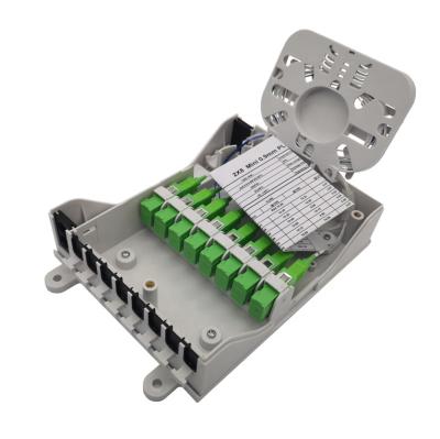 China PON FTTH Wall Mount Faceplate Socket Box 8 Ports Fiber Optic Fiber Optic Terminal Box for sale