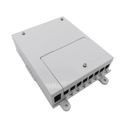 China 10MM max cable 8 outports indoor direct-passing fiber optic terminal box for FTTH telecom projects indoor use for sale