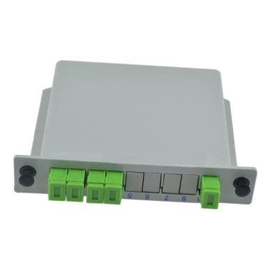 China LGX FTTH 1 x 4 FTTH type 1 box fiber optic splitter cassete: 4 with SC FC LC connector for sale