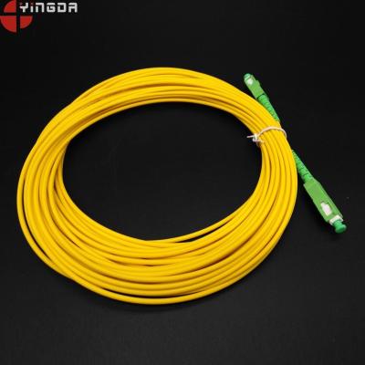 China FTTH FTTX SM 9/125 LSZH patch lead jumper simplex fiber optic optical cable with SC APC connector for sale