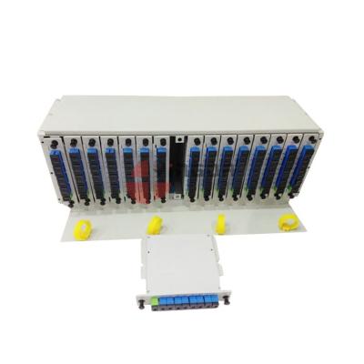 China Port FTTX 24 ODF Optical Distribution Frame With LGX Modules Rack Mount Splitters 1x8 SC/Apc for sale