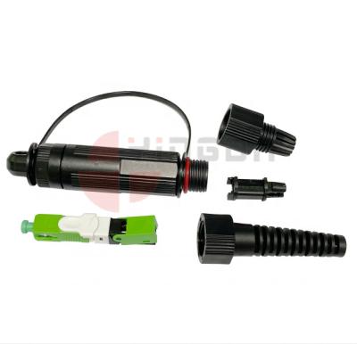 China 2*3.0mm Flat Field Installable Mechanical Drop Cable Fiber Optic Quick Connector With Waterproof House for sale