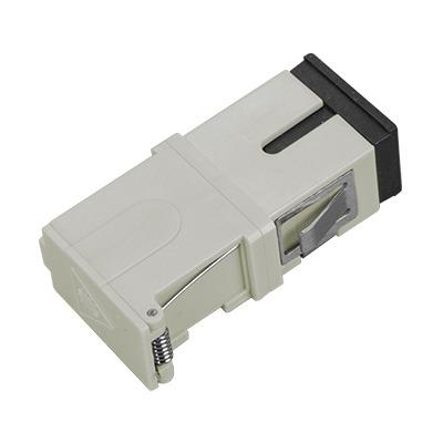 China FTTH Gray SC/UPC SM Coupler With Shutter For Dust Proof for sale