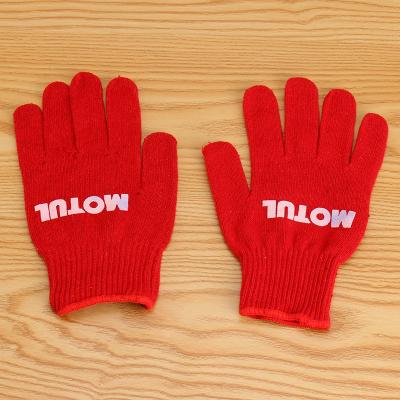 China Custom Logo Work Gloves Machine Knit Shell Black Gloves Dot Beaded Anti-Cut Factory Yarn Knit Breathable Gloves for sale