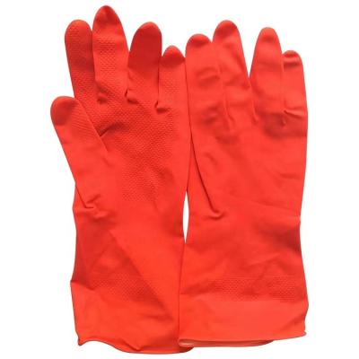 China Eco - Friendly High Quality Red Yellow Latex Kitchen Household Gloves for sale