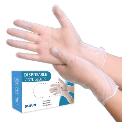 China Soft Wholesale Kitchen Food Grade Industrial Transparent PVC Hands Free Disposable Household Cleaning Gloves for sale