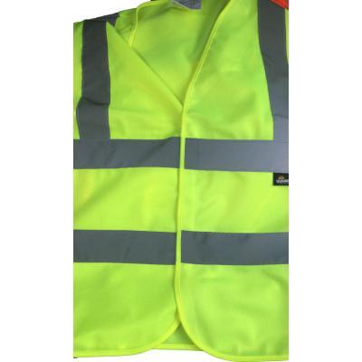 China Safety Wholesale Customized Good Quality Polyester Yellow Safety Reflective Vest for sale