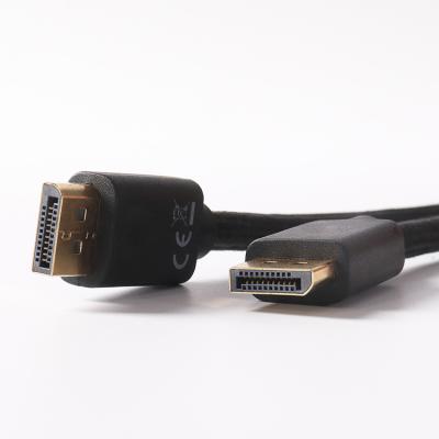 China High Speed ​​Black Camera Male DP to Male DP Cable 4K Resolution DP Extension Cable 1m Displayport PVC Shell Cable for sale